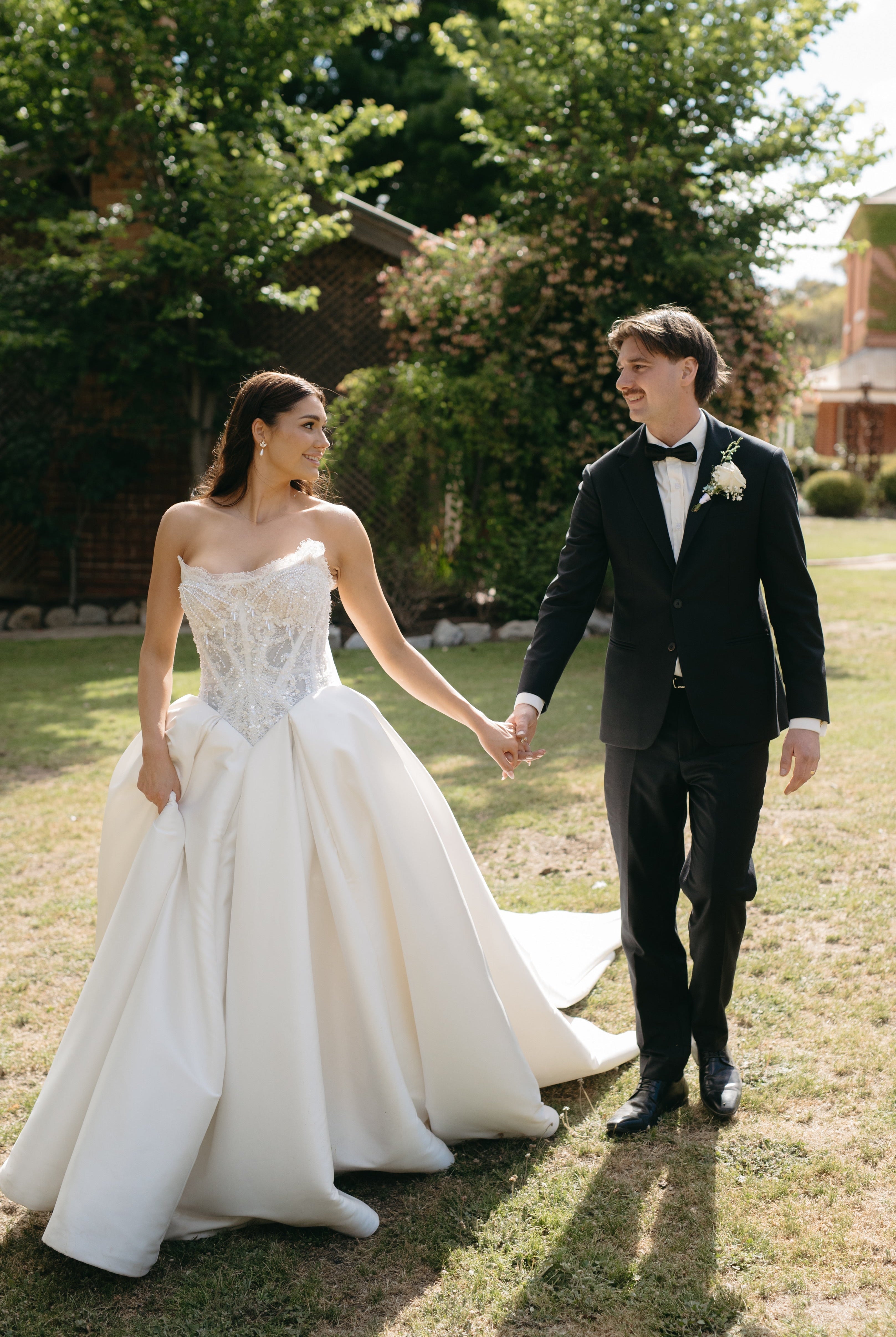 Anthony and Annie in the Custom Michaela Gown