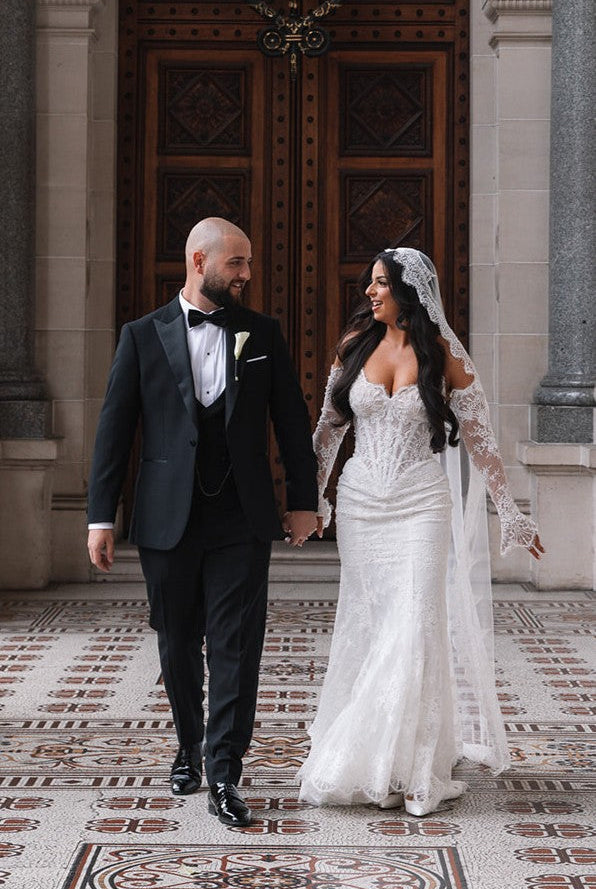 Mak and Jessica in the Custom Gown
