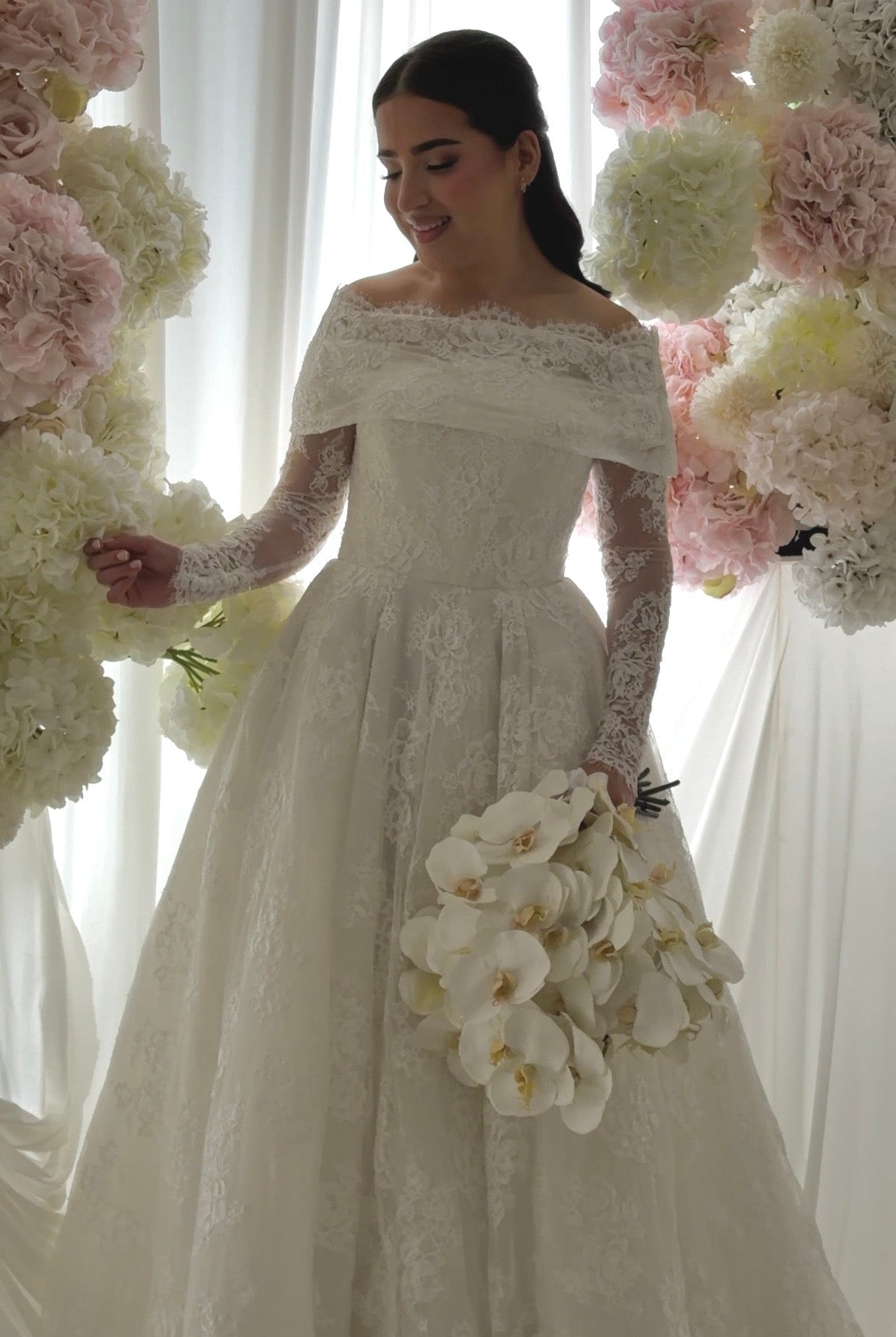 Mitra in the Custom Gown