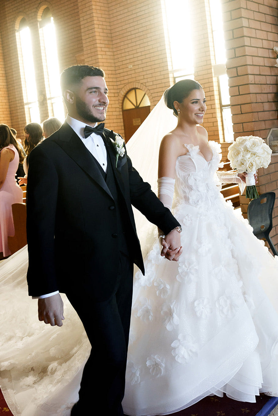 Stephan and Jennifer in the Celine Gown