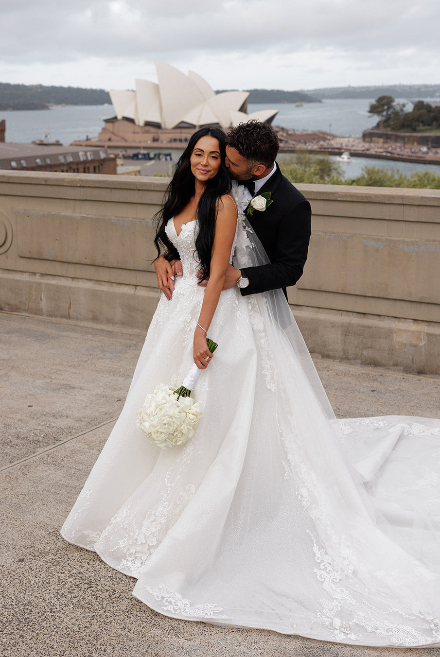 Pedj and Natasha in the Flora Gown