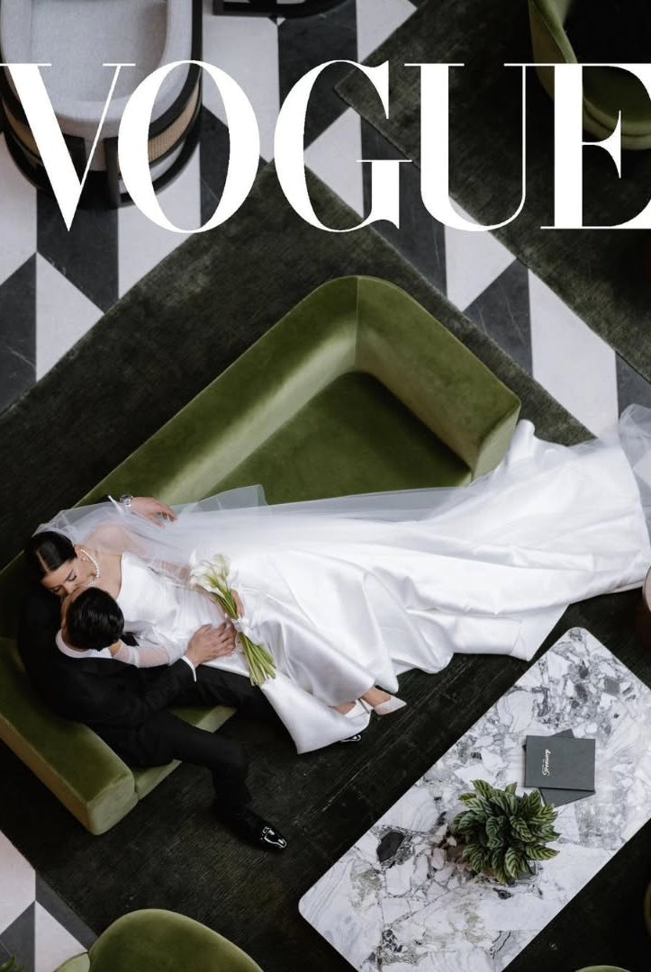 Hassan and Nadine in the Custom Hailey Gown