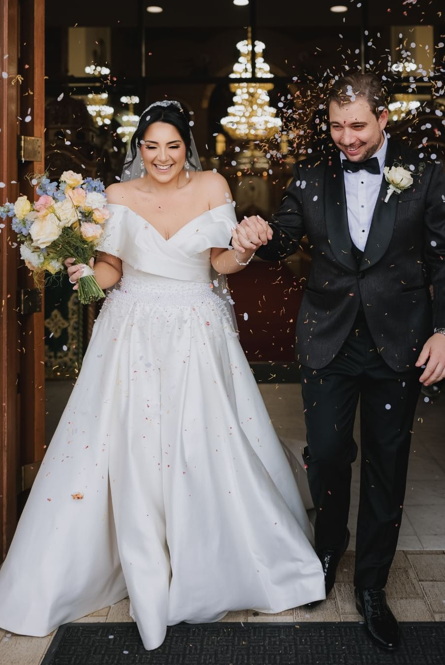 Andrew and Amanda in the Custom Gown: Modern Romance Meets Timeless Love