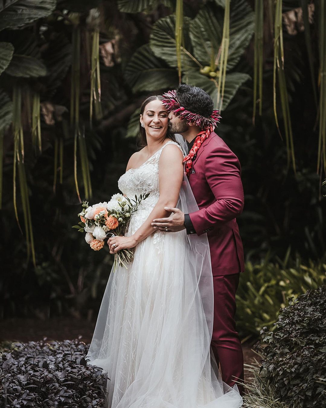 Ioane and Celia in the Custom Gown: Boho Dreams Come True