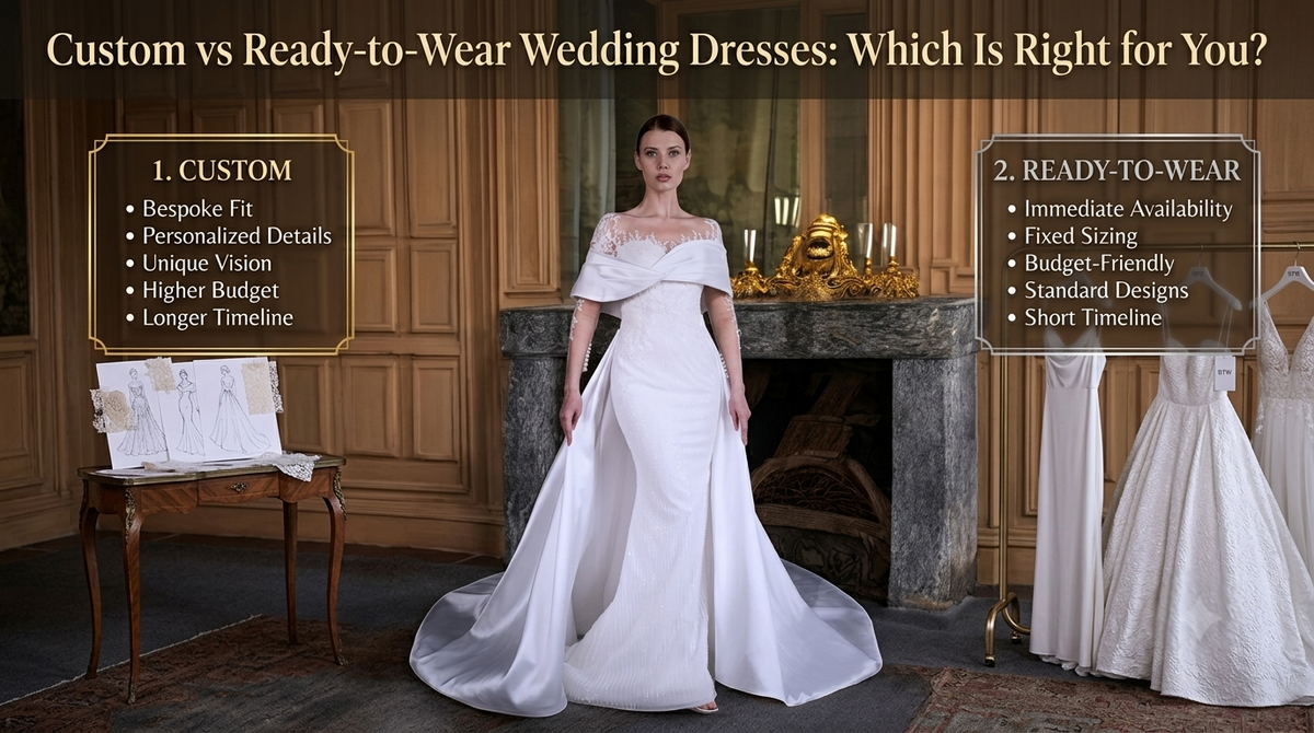 Custom vs Ready-to-Wear Wedding Dresses