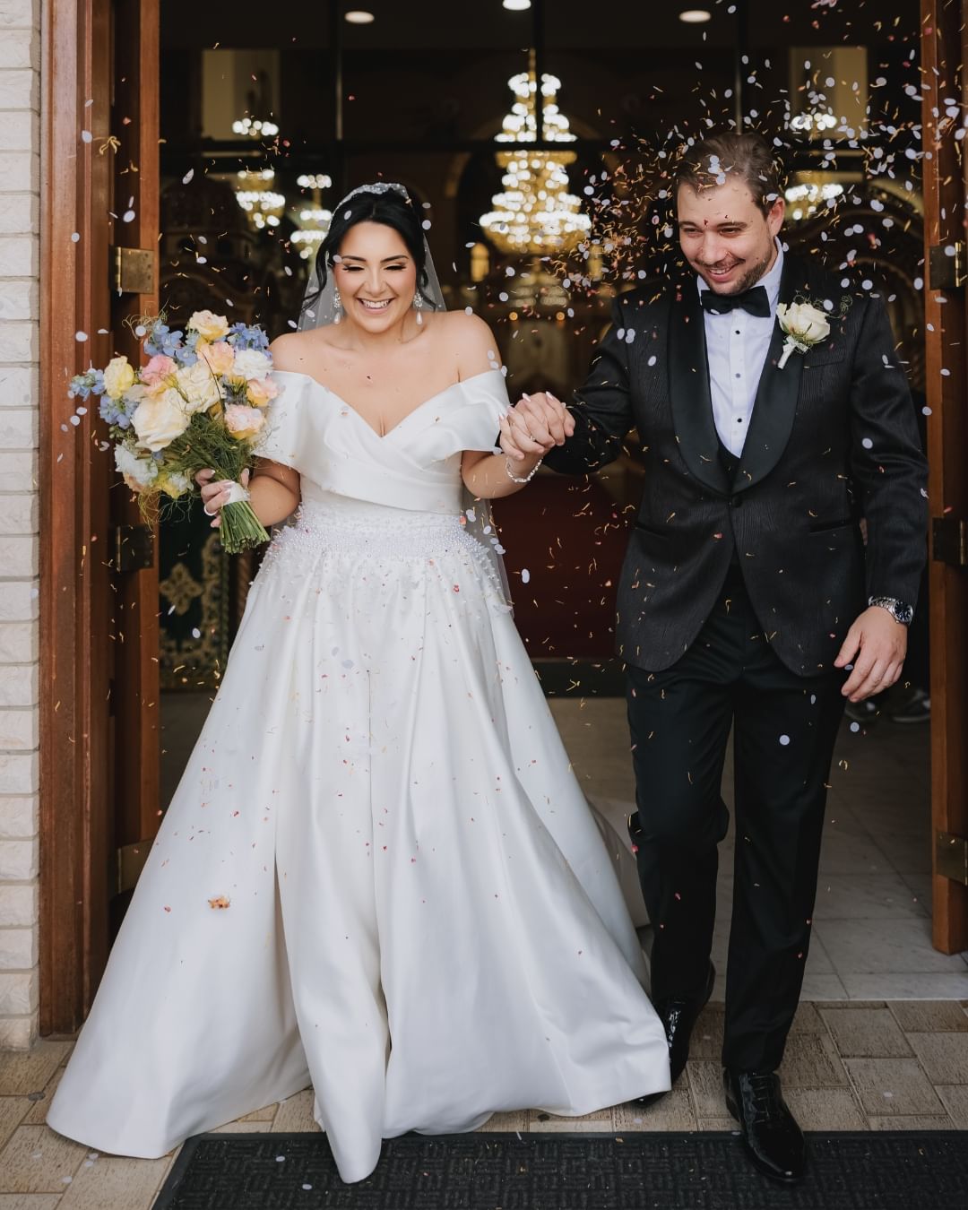 Andrew and Amanda in the Custom Gown: Modern Romance Meets Timeless Love
