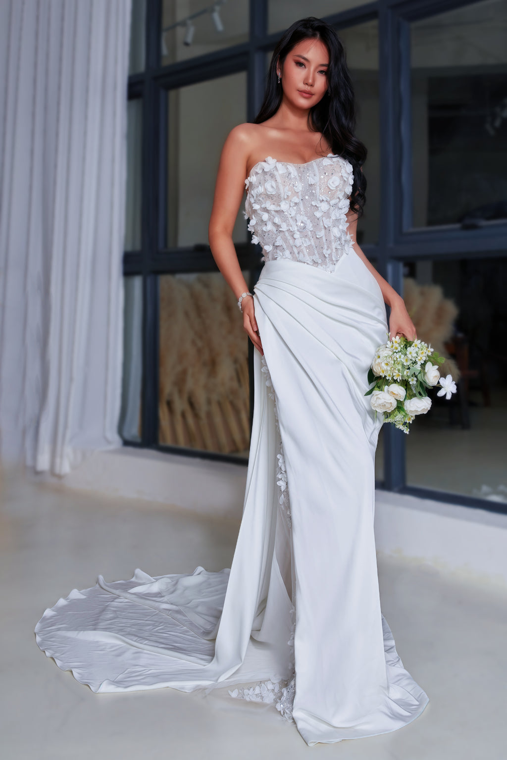 Mermaid Gown Wedding Dress Sydney Melbourne Fit and Flare Christina Rossi Australia