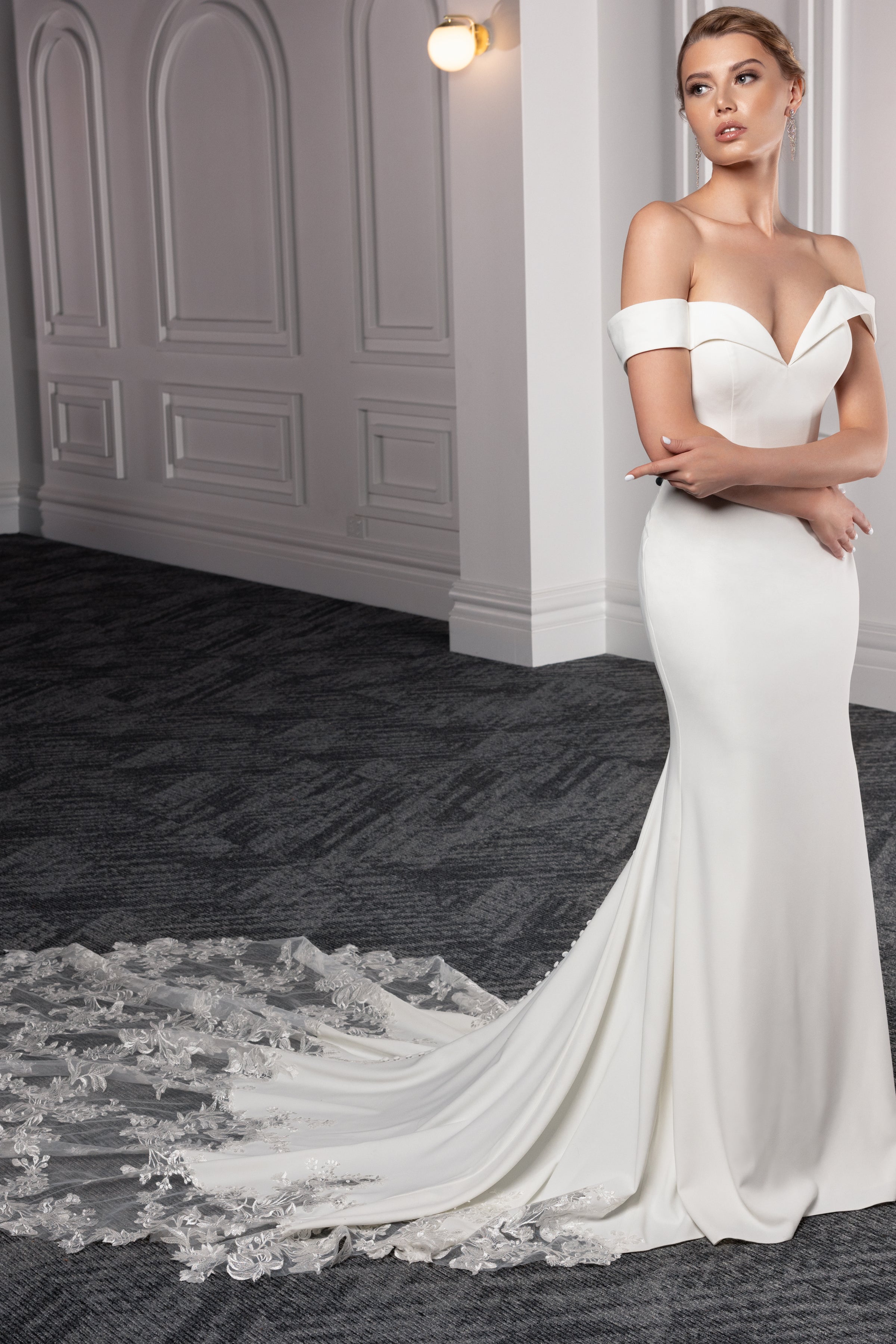 Olena godet deals flared dress
