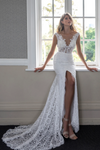 W0663(WY) | Bridal Wear | Wedding Gowns Melbourne | Wedding Gowns Sydney | Online Wedding Gowns | Lace Bodice Wedding Gown | Illusion Bridal dress